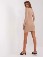 Sukienka RV SK model 18848055 camelowy - FPrice Sukienka RV SK model 18848055 camelowy - FPrice