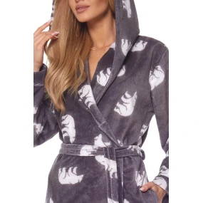 Dlhý dámsky župan 2126 Winter grey - L&L Dlhý dámsky župan 2126 Winter grey - L&L