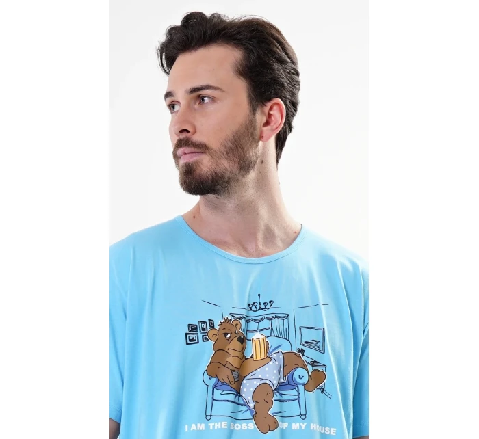 Pánská noční košile s krátkým rukávem Boss