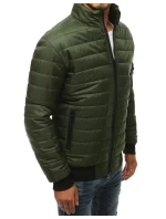 Pánska prechodná prešívaná zelená bunda TX3408 Pánska prechodná prešívaná zelená bunda TX3408