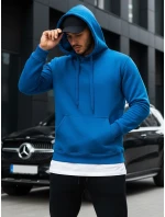 Pánská mikina s kapucí modrá Dstreet model 21963806 - FashionStreet