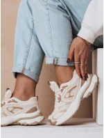 Dámská sportovní obuv na platformě beige Dstreet model 21983316 - FashionStreet