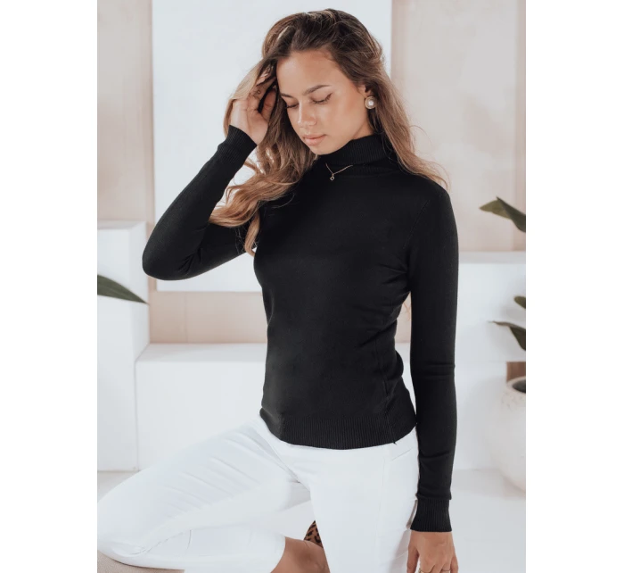 Dámský svetr s rolákem black Dstreet model 21990933 - FashionStreet Dámský svetr s rolákem black Dstreet model 21990933 - FashionStreet