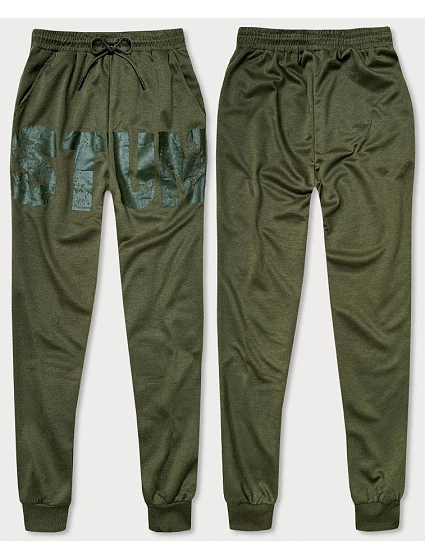Pánske tepláky s khaki potlačou (8K191) Pánske tepláky s khaki potlačou (8K191)