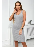 Blúzka + pruhované šaty šedej Blúzka + pruhované šaty šedej