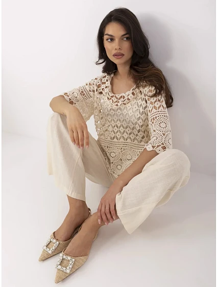 Bluzka MI BZ model 21129469 beżowy - FPrice Bluzka MI BZ model 21129469 beżowy - FPrice