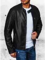 Pánská kožená bunda černá model 21968053 - Dstreet Pánská kožená bunda černá model 21968053 - Dstreet