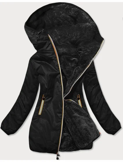 Oboustranná černá dámská bunda model 20844722 - Z-DESIGN Oboustranná černá dámská bunda model 20844722 - Z-DESIGN
