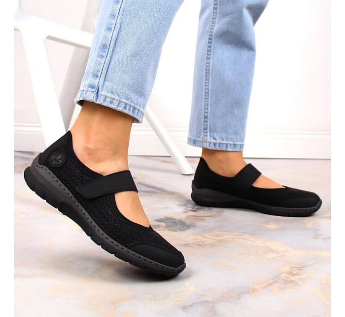 Pohodlná polobotka W černá model 22050507 - Rieker Pohodlná polobotka W černá model 22050507 - Rieker