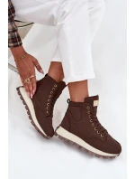 Ocieplane Trapery Damskie Na Platformie Brązowe Marivira Ocieplane Trapery Damskie Na Platformie Brązowe Marivira