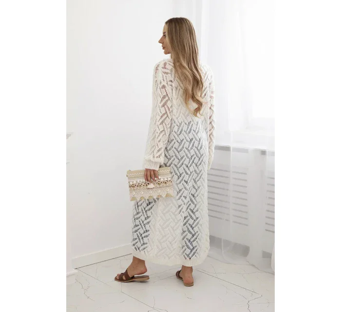 Dlhý sveter Super KID Mohér Sivá a biela Dlhý sveter Super KID Mohér Sivá a biela