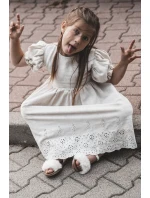 Dětské sandálky na suchý zip s kožíškem Bílé model 21663002 - Boto