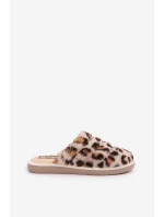 Dámské Kožešinové Pantofle Panterka Bežové model 21681213 - Inblu