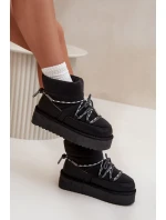 Dámske snežnice na platforme D.Franklin - čierne Dámske snežnice na platforme D.Franklin - čierne