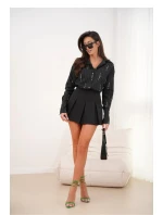 Dámske tričko s dlhým rukávom Maddie black - LaBalancia