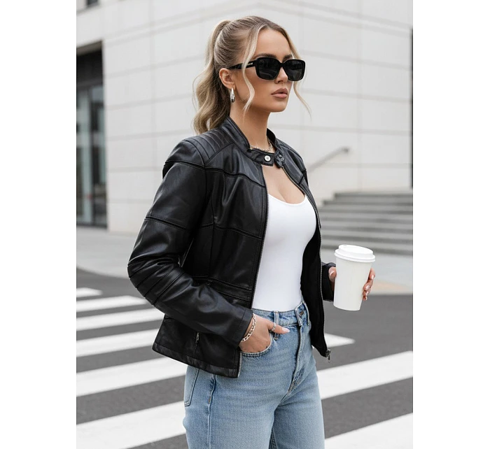 Dámská koženková bunda model 22103952 černá - FashionStreet