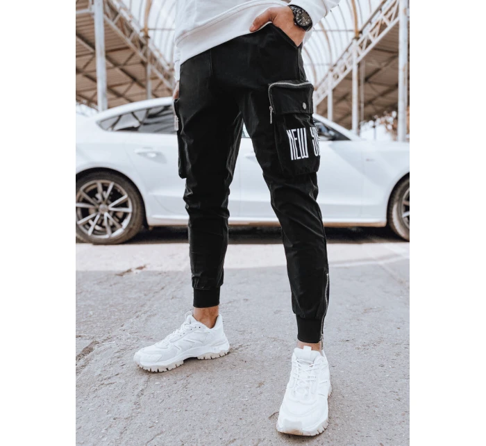 Pánske bojové nohavice čierne FashionStreet UX4309