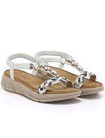 Bílé dámské sandály Artiker na podpatku model 22129993