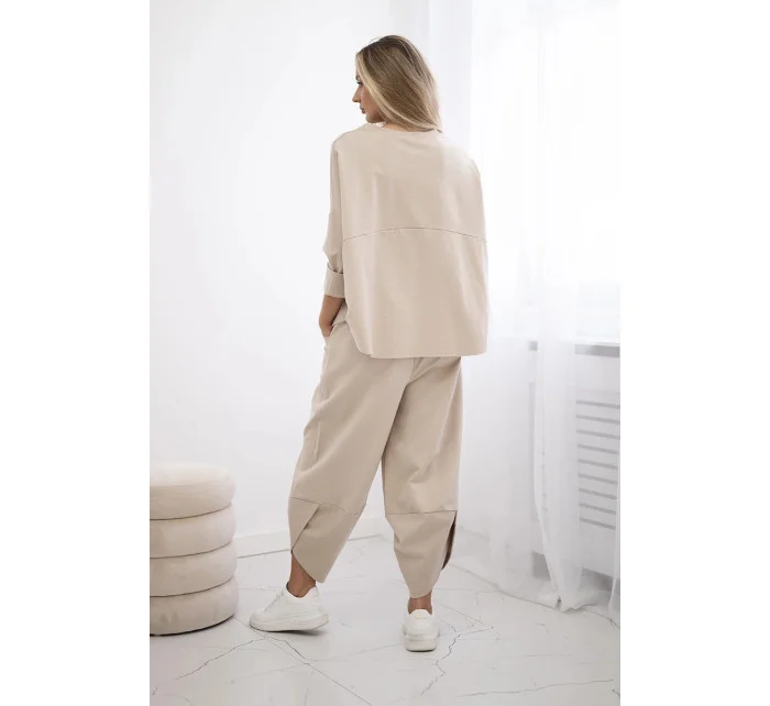 Souprava Punto Milano Winter tepláky + kalhot béžový Souprava Punto Milano Winter tepláky + kalhot béžový