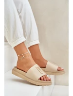 Klapki Damskie Big Star LL274A210 Beżowe