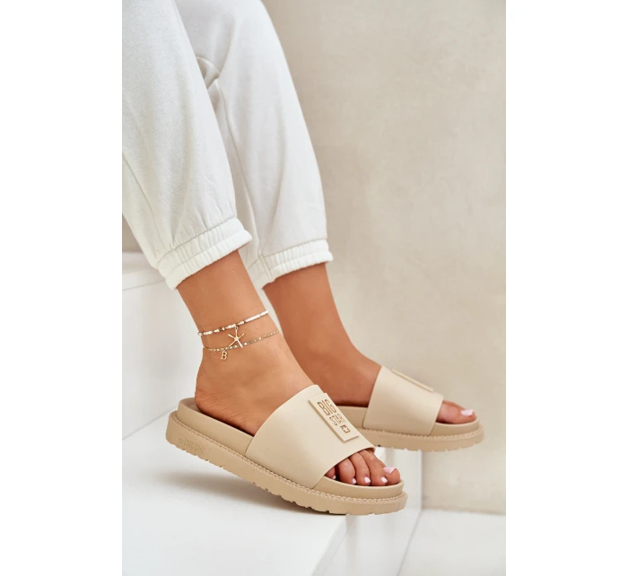 Klapki Damskie Big Star LL274A210 Beżowe