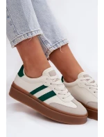 Dámské tenisky na platformě z eko kůže Bílomodré Elaraven