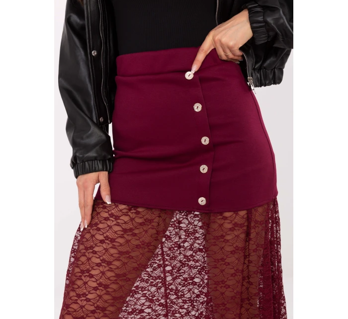 Spódnica MI SD model 21724563 bordowy - FPrice