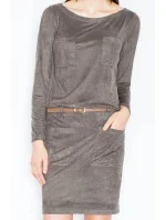 Šaty model 18250206 olivově zelené - Figl