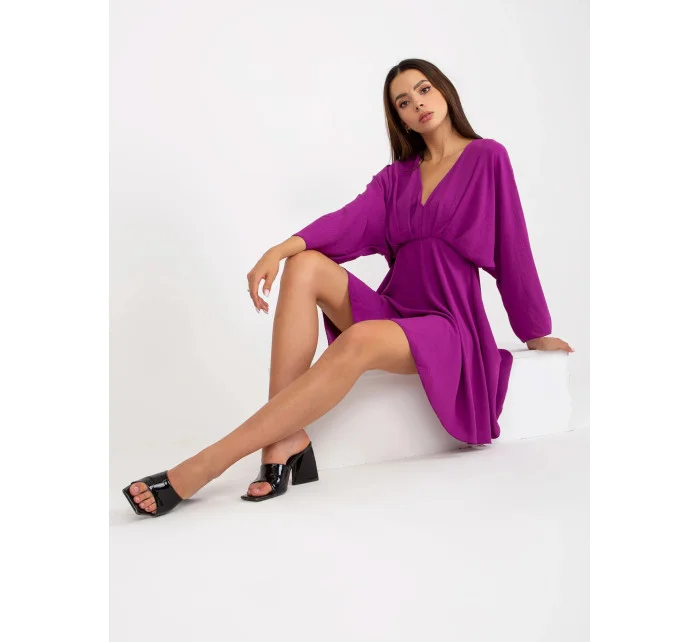 Tmavo fialové mini šaty 119818.19 - FPrice