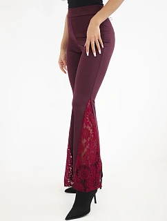 Dámské kalhoty s se nohavicí šedé model 22354231 - K-Fashion