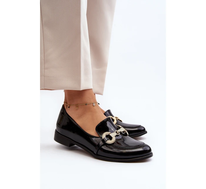 Dámské Mokasíny S Ozdobou Černé model 21646379 - Zazoo Dámské Mokasíny S Ozdobou Černé model 21646379 - Zazoo