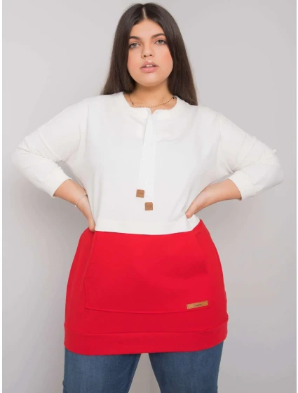 Mikina RV BL 6845.51P biela a červená