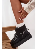 Dámske snežnice na platforme D.Franklin - čierne Dámske snežnice na platforme D.Franklin - čierne