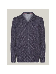 Pánske pyžamové tričko UM0UM02992 02E tmavomodré s potlačou - Tommy Hilfiger