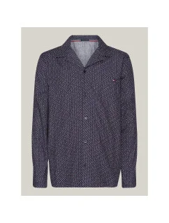 Pánske pyžamové tričko UM0UM02992 02E tmavomodré s potlačou - Tommy Hilfiger