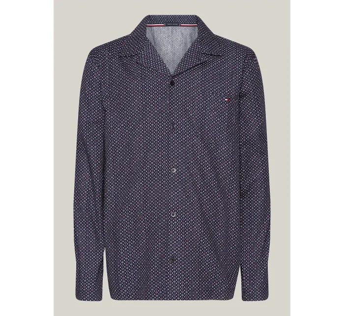 Pánske pyžamové tričko UM0UM02992 02E tmavomodré s potlačou - Tommy Hilfiger Pánske pyžamové tričko UM0UM02992 02E tmavomodré s potlačou - Tommy Hilfiger