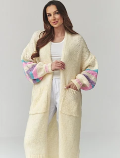 Zapínanie svetra model 226868 Makadamia