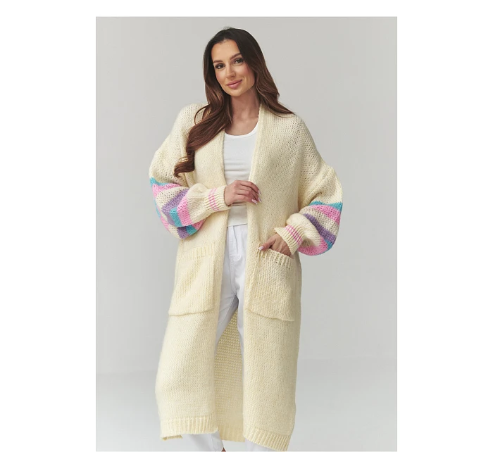 Zapínanie svetra model 226868 Makadamia