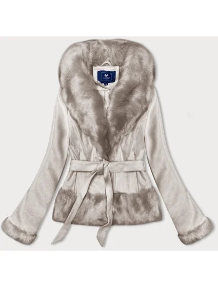 Dámska krátka bunda Ann Gissy light beige (K0327)