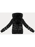 Černá krátká zimní květovaná bunda model 21248590 - CANADA Mountain Černá krátká zimní květovaná bunda model 21248590 - CANADA Mountain