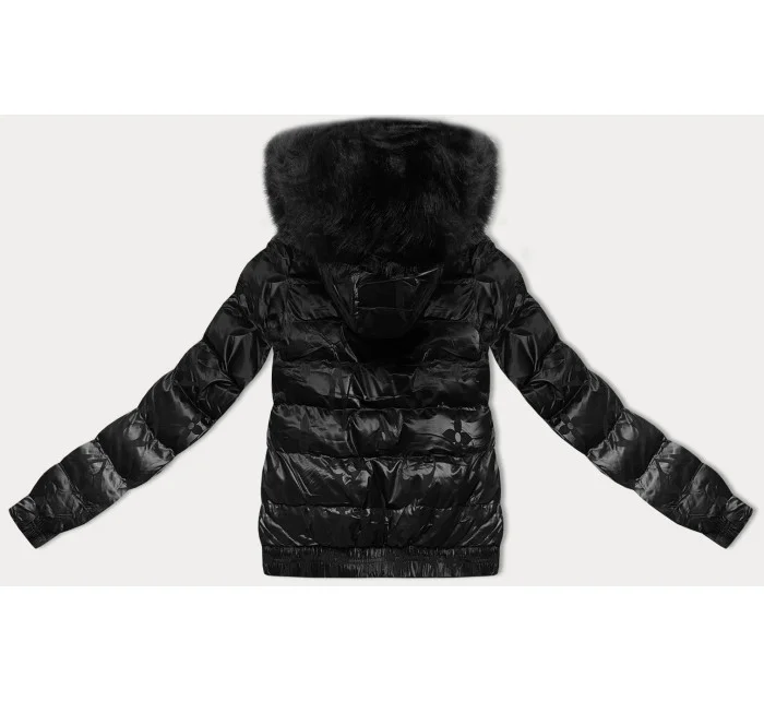 Černá krátká zimní květovaná bunda model 21248590 - CANADA Mountain