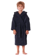 Detský župan Athena s kapucňou 9116 tmavomodrý - Vestis