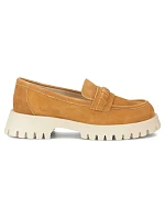 Dámske semišové kožené poltopánky lords camel Filippo DP7554