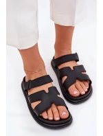 Gumové dámské pantofle s páskem černé model 21702656 - Boto