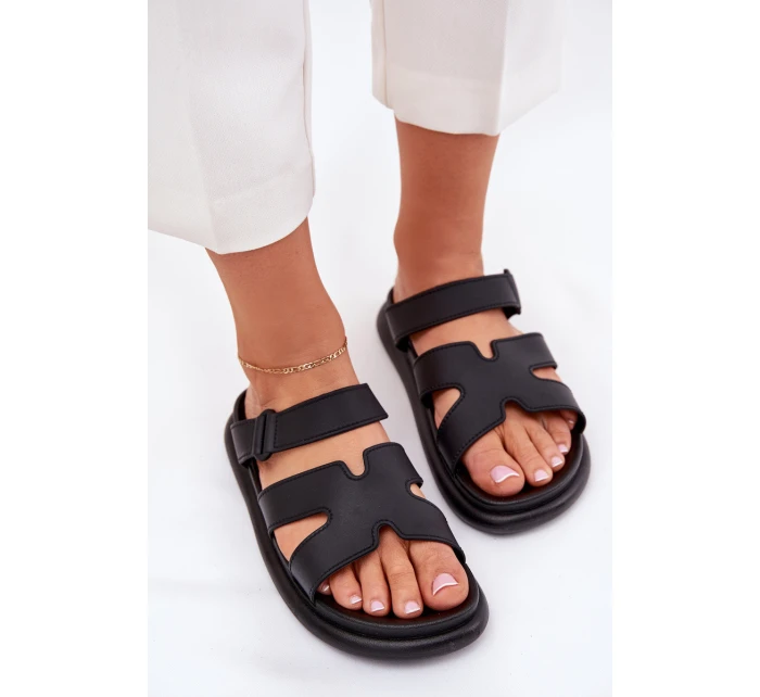 Gumové dámské pantofle s páskem černé model 21702656 - Boto