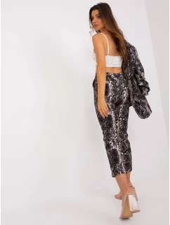 DHJ nohavice SP 13926 7.52P čierna a béžová