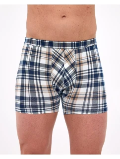 Pánské boxerky Prime model 21857554 Béžová s ecru a modrá - Cornette