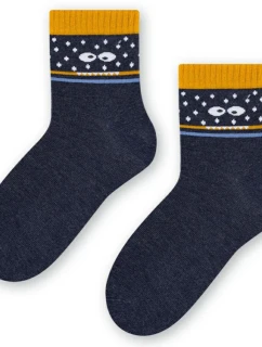 Chlapčenské vzorované ponožky 014 JEANS MELANGE 29-31
