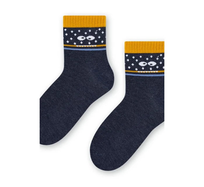 Chlapčenské vzorované ponožky 014 JEANS MELANGE 29-31
