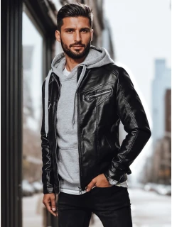 Pánská kožená bunda černá Dstreet model 21967836 - FashionStreet